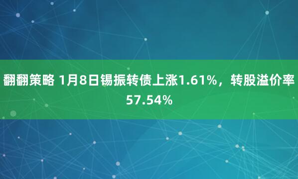 翻翻策略 1月8日锡振转债上涨1.61%，转股溢价率57.54%